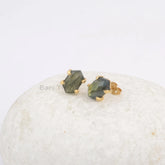 Labradorite Studs Earrings - 925 Sterling Silver - Gemstone Studs - Faceted Hexagon - Healing Jewelry - Gift For Healing - Jewelry for Date